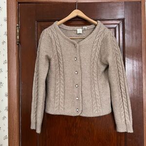 Women's Cable Knit Cardigan Sweater